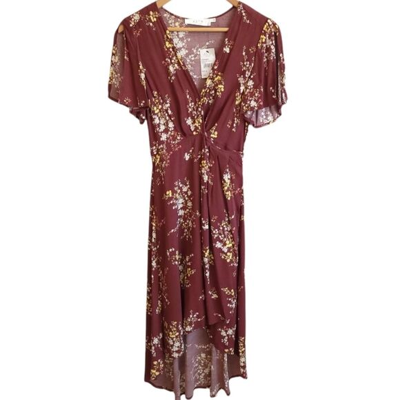 Astr The Label Wrap Dress Hi-Low Hem Floral - Picture 1 of 13
